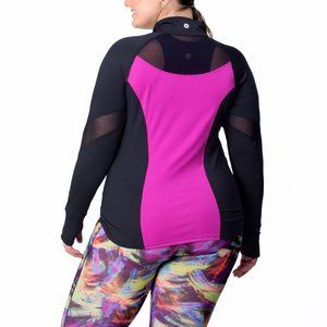 Women's ANGIE ZIP-UP JACKET Black\Pink\Blue